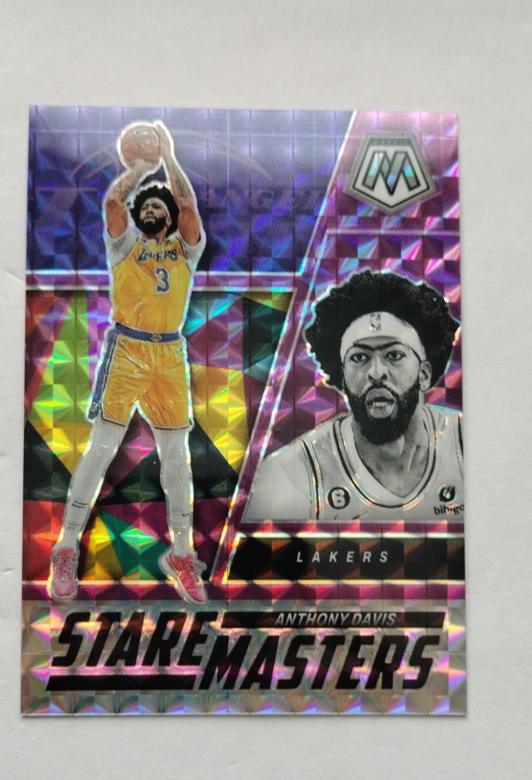 2022-23 Panini Mosaic - Stare Masters Anthony Davis #25 Purple Mosaic Prizm /99