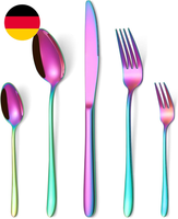 Besteck Set Regenbogen, Honkku 30 Teilig Besteckset FüR 6 Personen, Edelstahl Es