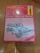 Haynes Betriebsanleitung Werkstatthandbuch Talbot Chrysler Alpine Solara Rapier 1975 bis 1986