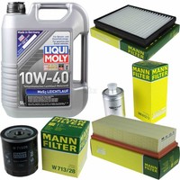 Mann Inspektionspaket 5L Liqui Moly 10W-40 FüR Rover 200 Hatchback 214I