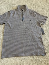Simply Southern Men  s Gray Stripe Short Sleeve Polo Shirt Size XL NWT