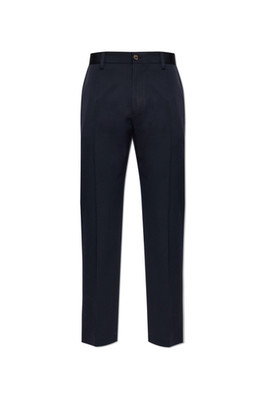 DOLCE&GABBANA Pleated Blue Wool Pants New & Authentic