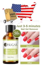 UR SUGAR 50ml Magic Nail Gel Remover Fast Soak Off UV LED Polish Clean