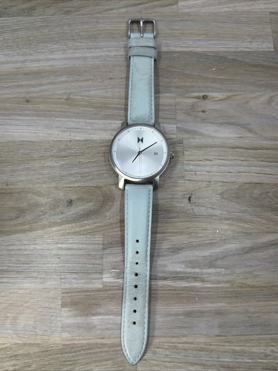 MVMT Grey Leather Strap & White Dial Chronograph F18 30mm Watch MVMT Women\ main image 4