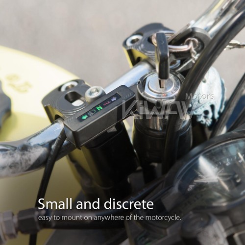 KiWAV klein mini Kontrollleuchten für individualisiert Motorrad schwarz ε - Bild 3 von 6