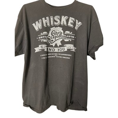 Chris Stapleton Whiskey and You Established 1978 Official Tshirt Black XL Unisex