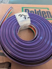 Beldon 10 Conductor Rainbow Flat Cable 43 Feet (2 Pieces 15 Feet and 28 Feet)