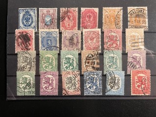 Finnland: Lot m. 24 gestempelten Freimarken ab ca. 1878