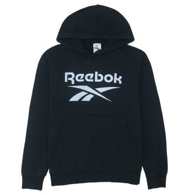 Reebok Herren Pullover Hoodie schwarz Gr. M Sport Fleece Sweatshirt
