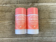2pk Crystal Deodorant Magnesium Enriched Coconut Vanilla 2.5Oz No Aluminum SOLID