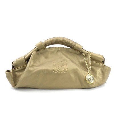 Loewe Nappa Aire Leather Handbag Gold