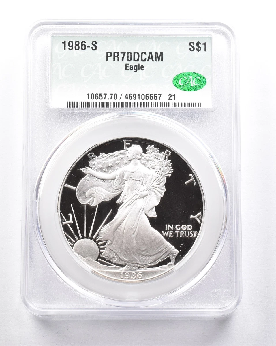1986 American Eagle PR 70 Graded Silver Bullion Coins for sale | eBay