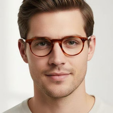 Oval Acetate Blonde Eyeglasses Frame Tortoise Fashion Nerd Full Rim Men Women