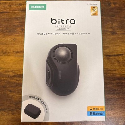 ELECOM bitra Trackball Mouse Finger Operation Bluetooth 2.4GHz Wireless Silent