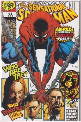 SENSATIONAL SPIDER-MAN #41 DYNAMIC FORCES SIGNED EMBERLIN REMARKED SKETCH DF COA