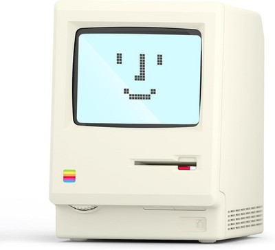 Retro Macintosh 128K 1984 Design Digital Alarm Clock Maclock Rechargeable UNEEDE