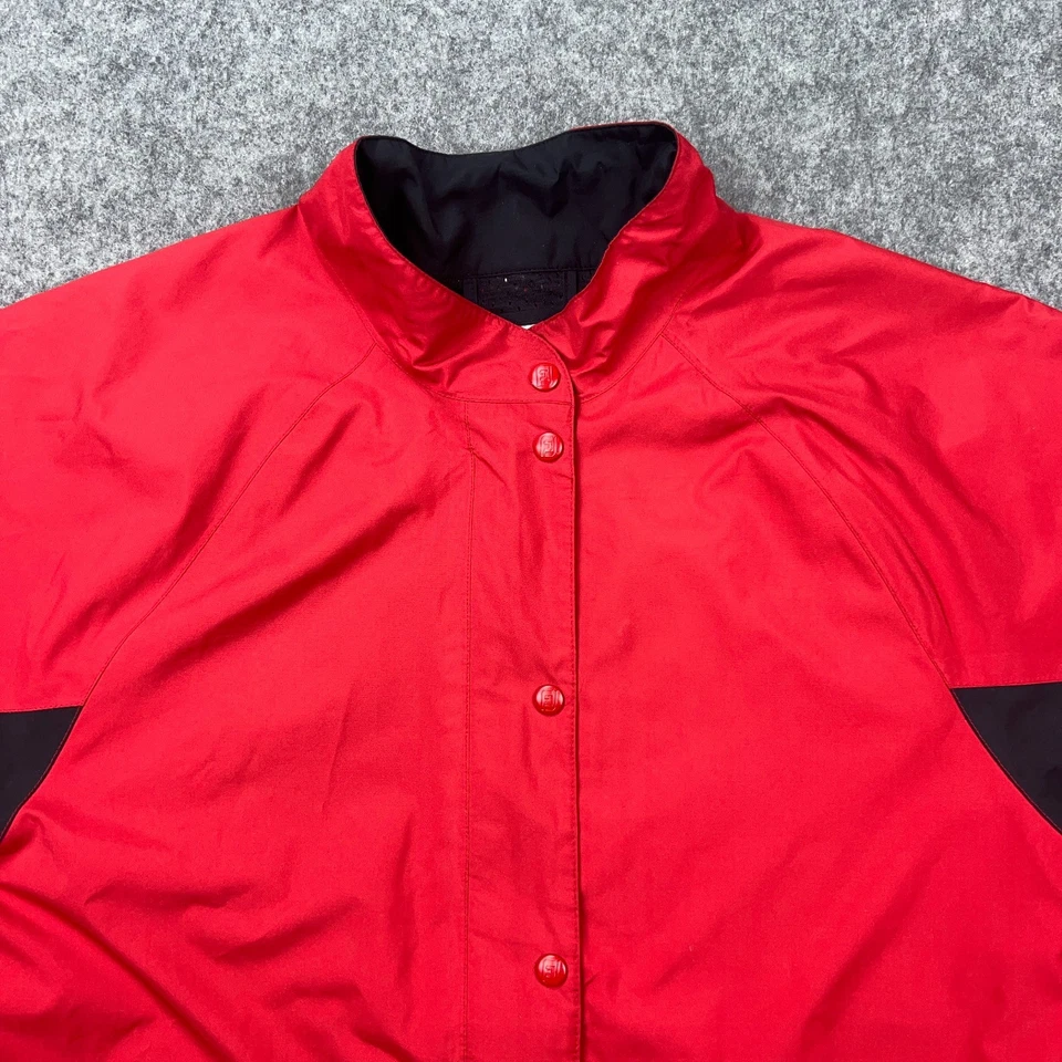 Chaqueta de lluvia FootJoy para mujer mediana DryJoys roja impermeable ventilada golf cortavientos Foto 3 de 4