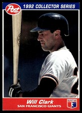 Will Clark 1992 Post Cereal #14 Giants MLB READ FREE SHIPPING AutographDen