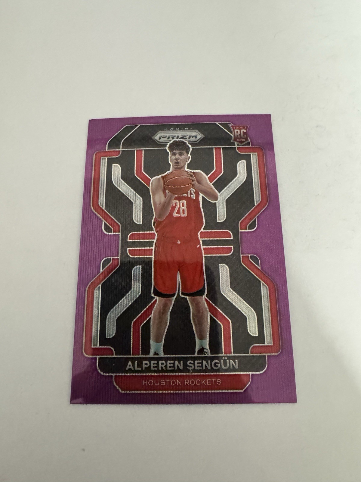 2021-22 Panini Prizm Alperen Sengun RC Purple Wave Prizm Rockets RC Rookie #318