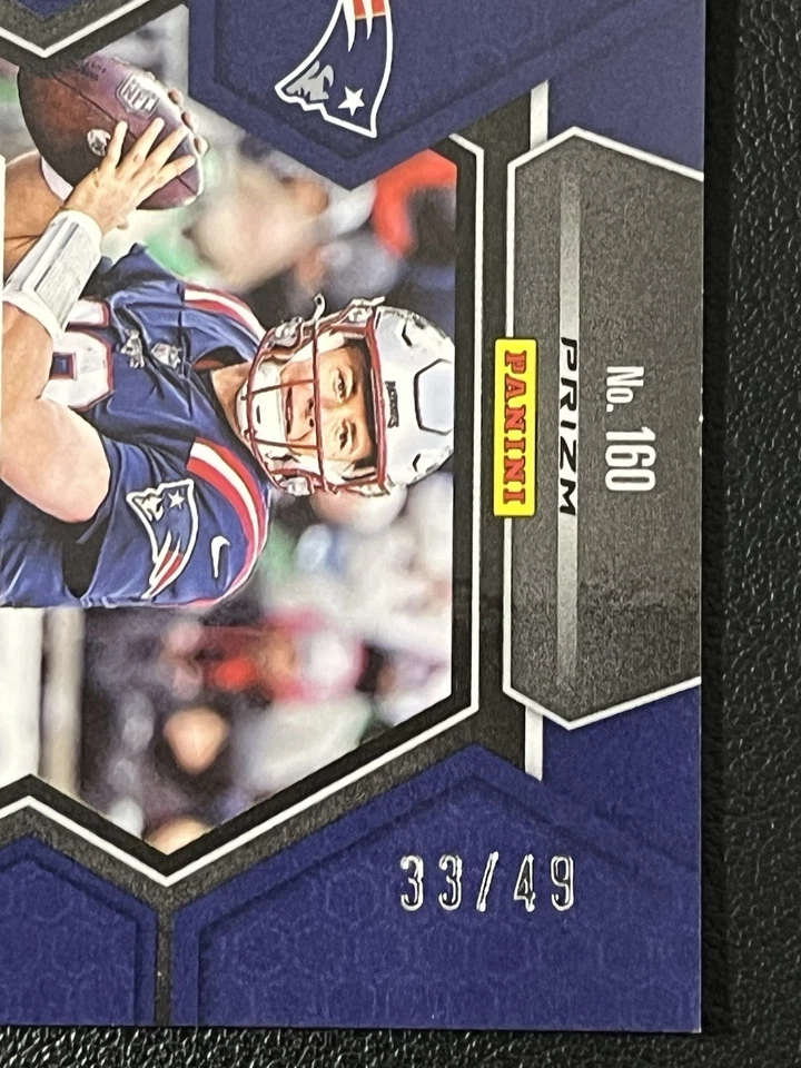 2023 Panini Mosaic Mac Jones 33/49 Purple Mosaic Prizm New England Patriots - Image 3 of 3
