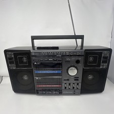 Vintage Boombox Emerson CTR961 AM/FM Dual Cassette Stereo Radio 20 - Tested