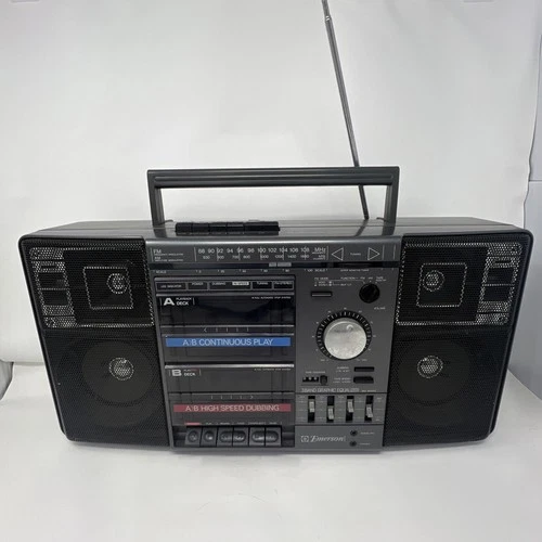 Vintage Boombox!!! Emerson CTR961 AM/FM Dual Cassette Stereo Radio 20” - Tested