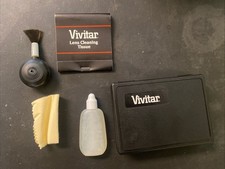 Vintage Vivitar Camera Lens Cleaning Kit w/Case Blower Brush Cloth Tissue