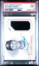 2018 TOPPS DYNASTY AUTOGRAPHED PATCH #GT3 GLEYBER TORRES 6/10 PSA 9 AUTO