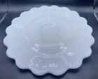 Vintage Westmoreland Glass Company 15” Footed Milk Glass Torte/Cake Platter