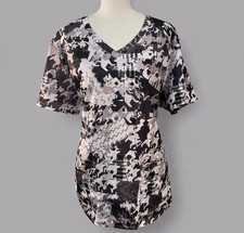 Greys Anatomy Spandex Stretch XL Nurse Scrub Top Caregiver Camo Military Print