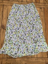 Y2K Floral Flowy Midi Skirt Size 14 Fairy Cottage Core Whimsical