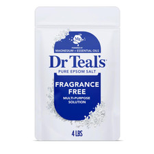 Epsom Salt Magnesium Soak, Fragrance Free, 4 Lbs