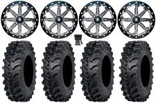 MSA Lok 15" Wheels Gunmetal 30" MT911 Tires Kawasaki Teryx Mule