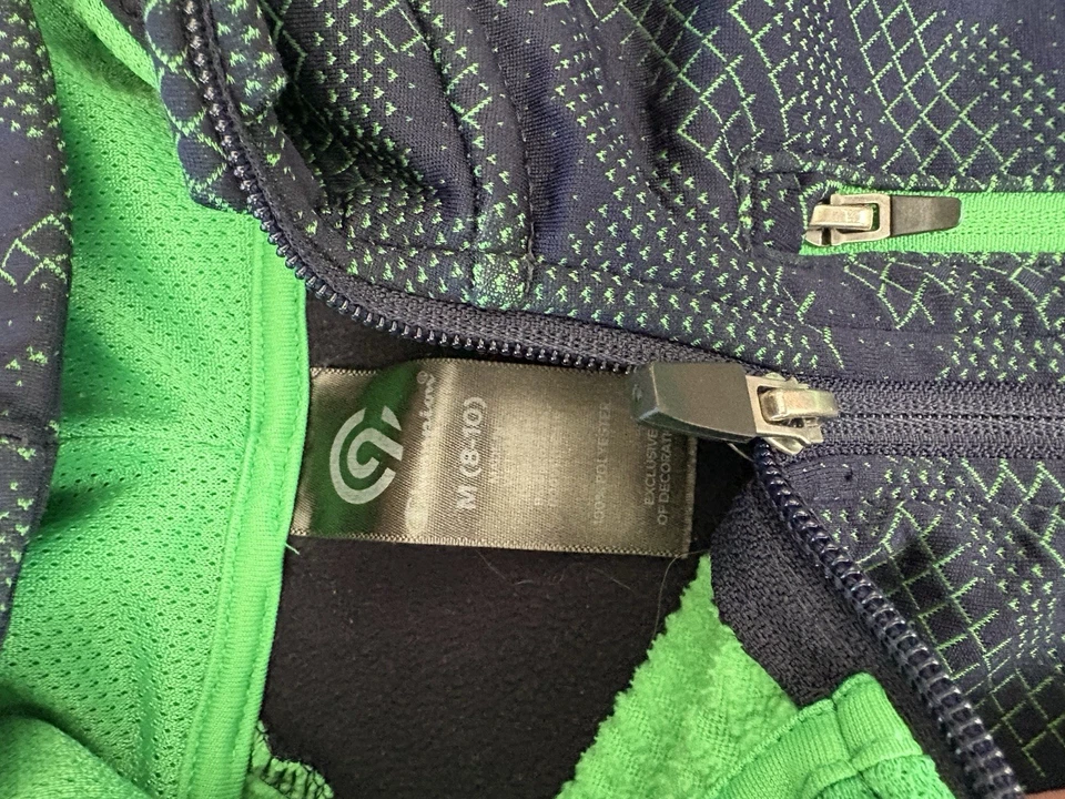 Boys Medium M 8-10 Navy Blue Full Zip Hoodie Lightweight Jacket with Pockets - Image 3 of 4