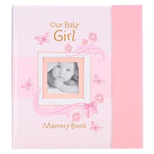 Girl Baby Book of Memories Pink Keepsake Photo Album, Our Baby Girl Memory Book