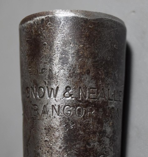Vtg. Snow & Nealley Co. (Bangor, Maine) LOGGING PIKE POLE END - 10" - Picture 6 of 9