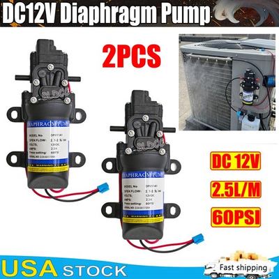 #ad #ad 2Pack 12V 30W High Pressure Water Pump 60PSI Self Priming Diaphragm Sprayer Pump $47.49