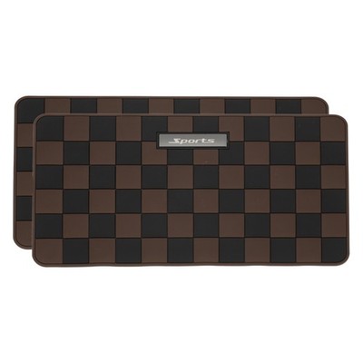 2Pcs Car Dashboard Anti-Slip Mat, 10.2'' x 5.9'' Phone Grip Pad, Brown