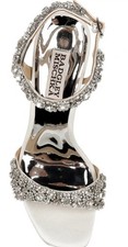 NEW Badgley Mischka Harlow Silver Open Toe Sandals 9