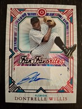 2025 Panini Boys of Summer DONTRELLE WILLIS Auto Fan Favorites Red #/49 Marlins 