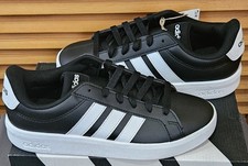 ADIDAS GRAND COURT 3.0 J Kids Size 4.5 Black/White Casual Shoes JP9366 New