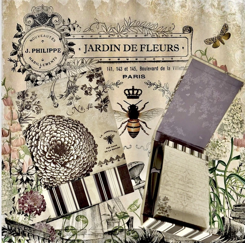 15 LANG French Belle Maison List Pads & Pens Executive Office Decor Cute LOT VTG - Image 2 of 4