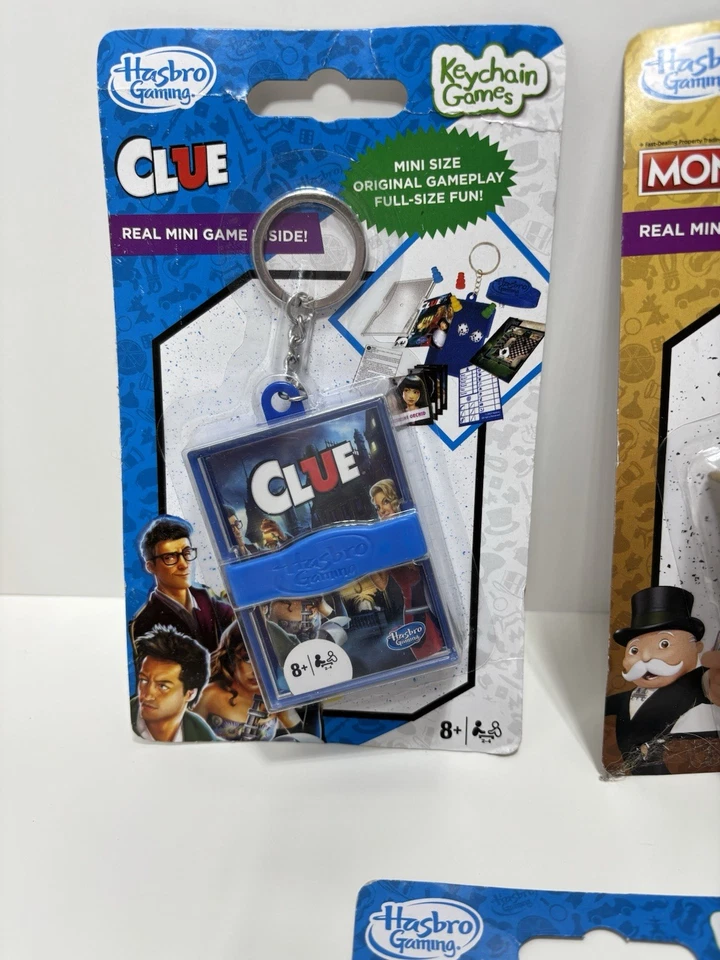 Hasbro Mini Keychain Games Clue Monopoly Guess Who Operation Trivial Pursuit Lot - Image 2 of 4