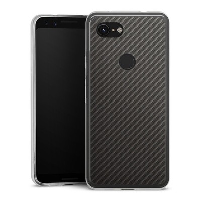 Slim Hülle für Google Pixel 3a Carbon Metallic Look Muster