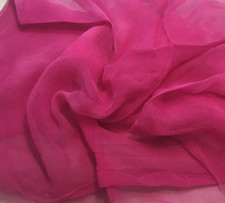 Hand Dyed ORCHID PINK - Silk Gauze Chiffon Fabric
