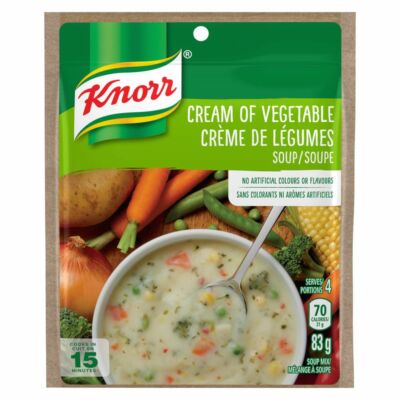 6 PACK Knorr Cream of  Vegetable Soup Mix 83g each -CANADA -FRESH AND DELICIOUS!