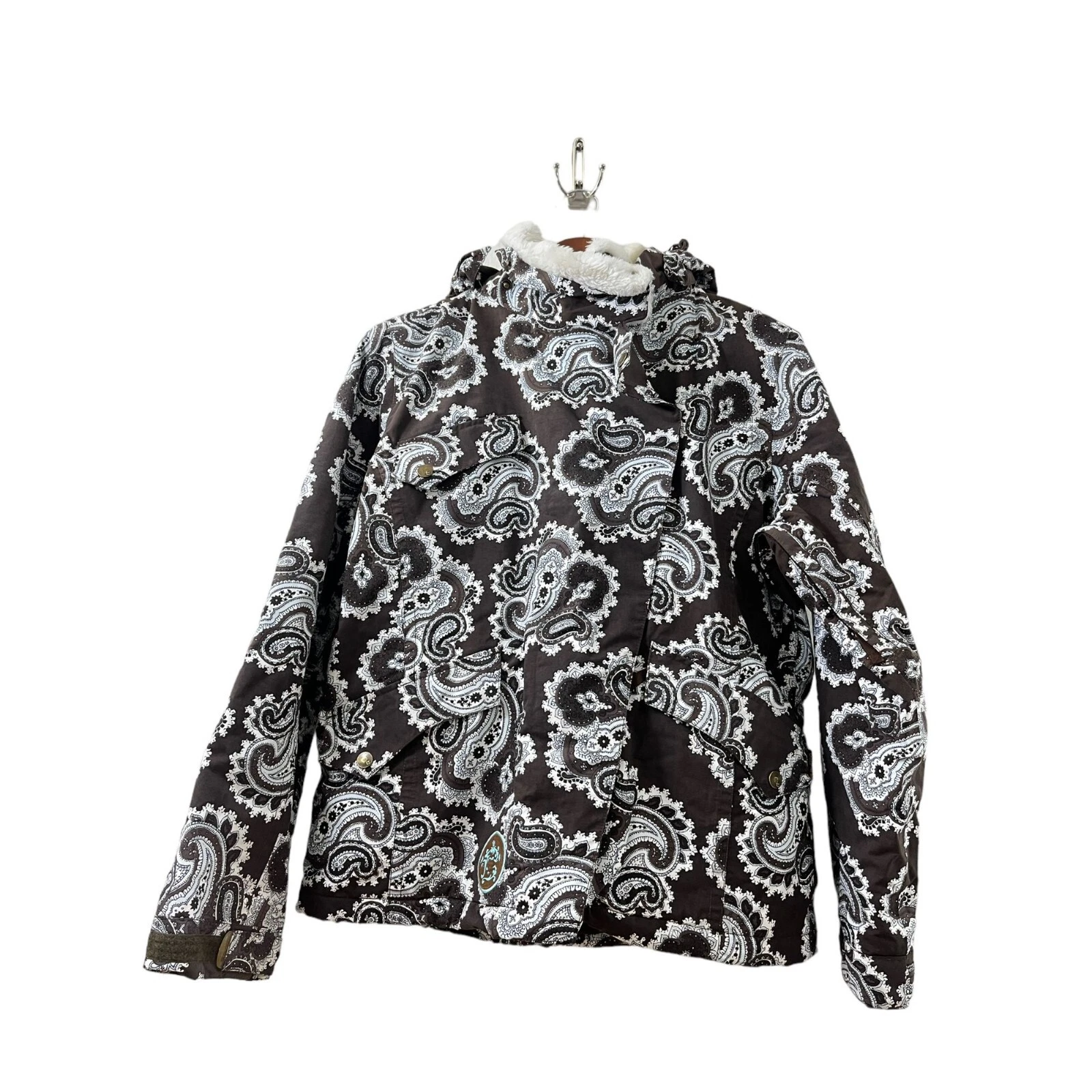 burton brown paisley snowboard jacket