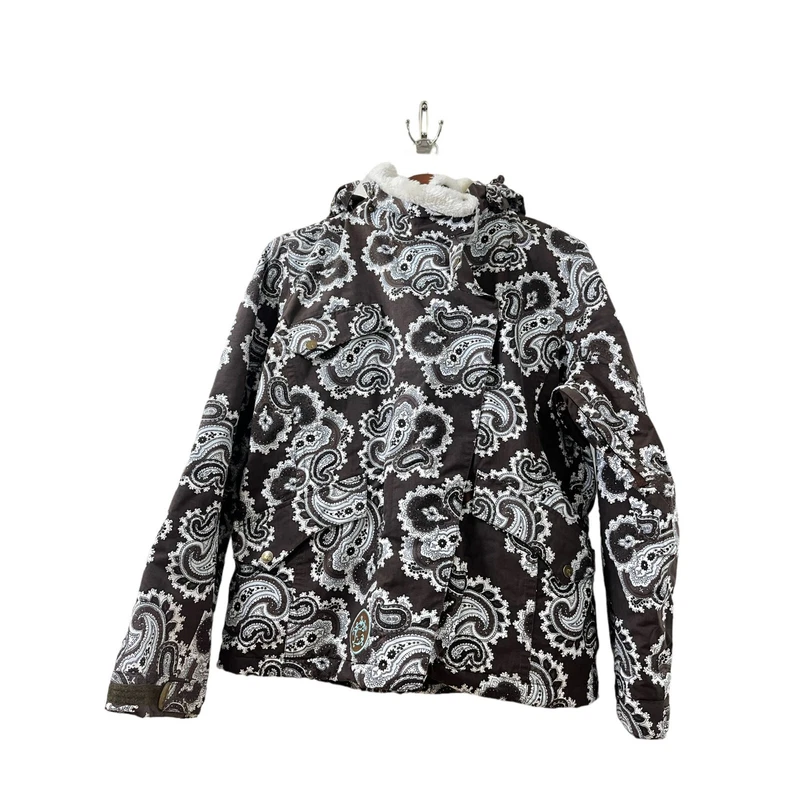 burton brown paisley snowboard jacket