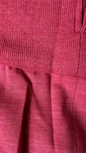 Vtg Ciao Pink Sweater Dress Puff Sleeve 100% Pure New Wool Knit, Bows - Picture 14 of 23