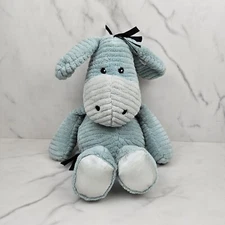 Warmies Donkey Weighted Microwavable Blue Textured Plush